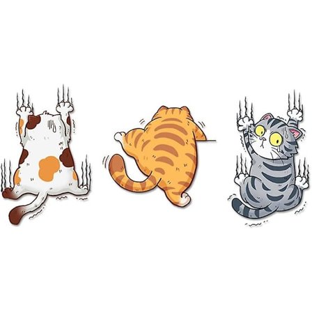 Sjove katte klistermærker til bil, 3D tegneserie dyr kat killinger klistermærker DIY bil tuning klistermærker kat vindue klistermærker vandtætte PVC 