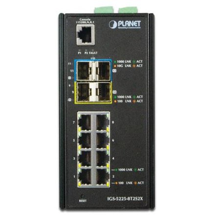 Planet IP30 Industrial L2+/L4 8-Port