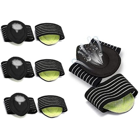 3 Par Extra Tjocka Vadderade Kompressions Fotvalvsstöd Med Mer Vadderad Komfort