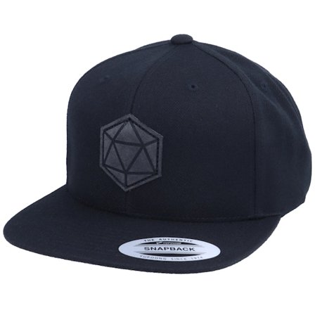 Gamerz - Noir snapback Casquette - Charcoal D20 Patch Black Snapback @ Hatstore