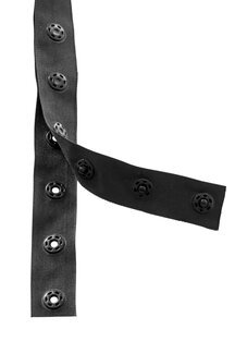 Tryckknappsband svart