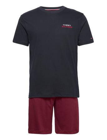 Ss Short Jersey Set Pyjama Monivärinen/Kuvioitu Tommy Hilfiger