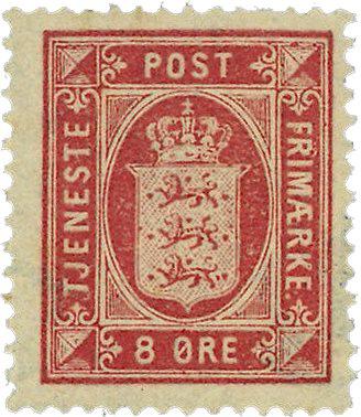 Danmark 1875 - Tjenestemærke AFA 6 - Postfrisk