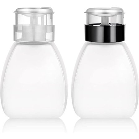 2 stk. 250 ml tomme pumpeflasker, sminkefjerner pumpeflaske, neglelakkfjernerdispenser, trykk ned rengjøringsmiddelfjernerflaske, for 