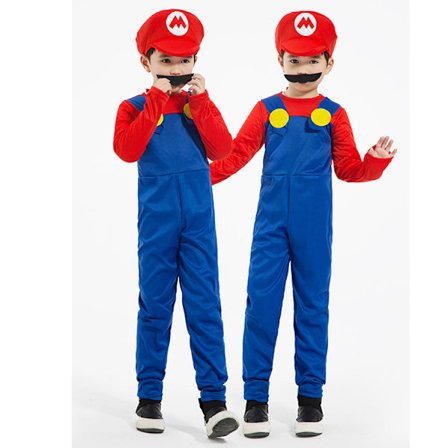 Mub- Performance Wear Stage Costumes Parent-child Role Play Children Mario Clothes Super Mario Costume For Kids