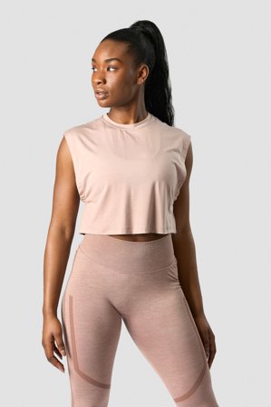 ICANIWILL - Rush Cropped Tank Top Light Mauve - Naiset - Treenivaatteet ICIW:ltä