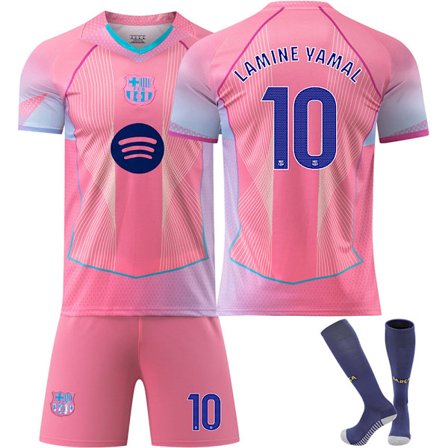2025-2026 Barcelona Hemma Specialversion Fotbollströja för Barn No.10 Yamal No.10 Yamal 26