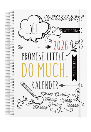 Burde Kalender 2026 Doodle Kalendrar Flerfärgad 21,1x16,4x2