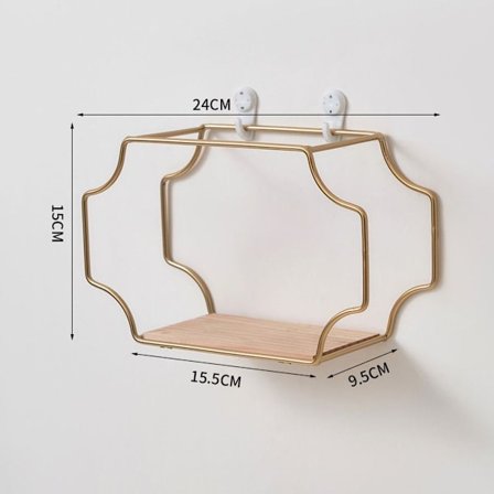 Väggmonterad hylla, utan hål, dekorativ hängande väggmonterad hylla