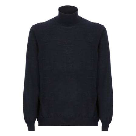 Tagliatore Sweatshirt Sort, Herre Rullekraver