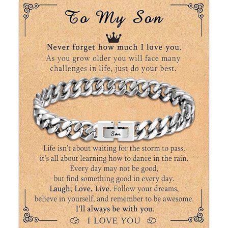 Beste Graverte Armbånd Gaver til Menn og Gutter, Gaver til Pappa, Onkel, Bestefar, Sønn, Barnebarn, Bror og Nevø, Kubansk Lenke Armbånd Smykker Gaver