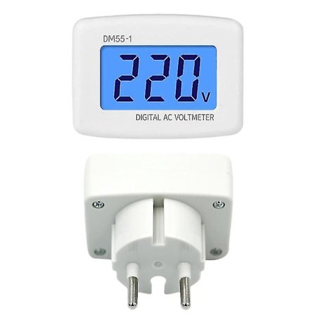Ac Meter Head Rund Plug Dm55-1 110v-220v Digital Ac Lcd Digital Display Voltmeter