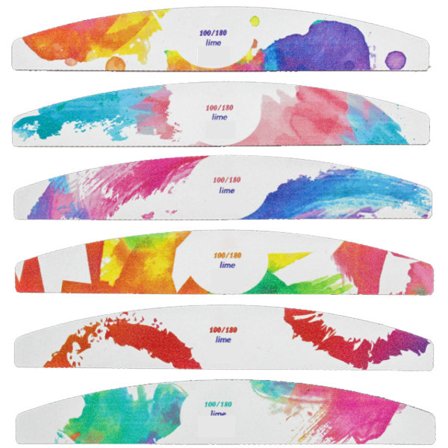 IC 6 stk grov neglefil 100/180 korn, kraftige neglefiler til