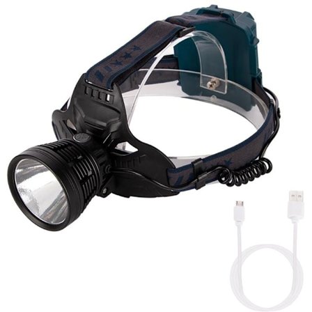 Genopladelig fiskerilampe til camping med XHP50+XPE LED-lys, der bruger 3X18650-batteri