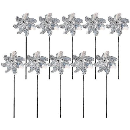 10-pak Reflekterende Vindmøller til Haven, Glitterende Vindmøller, Skræm Fugle & Dyr - Perfekt