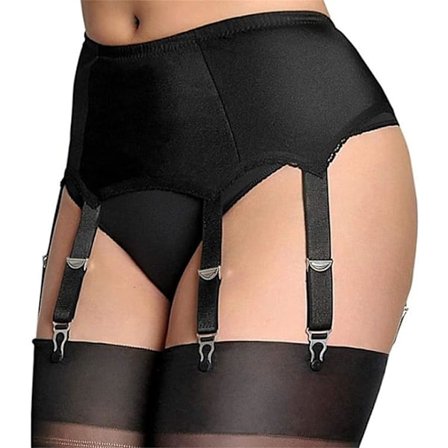 Sexet strømpeholder til kvinder, højtaljet mesh-strømpebånd, lingeri, kropssele, benstrømper