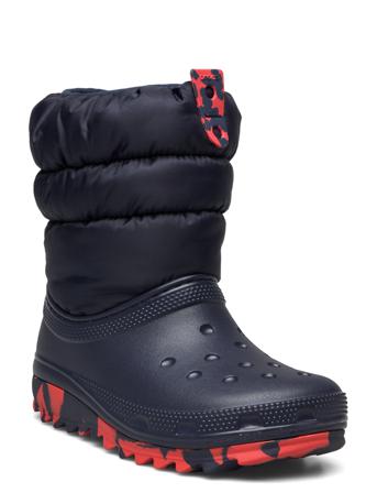 Classic Neo Puff Boot K Vinterstøvletter Pull On Blå Crocs