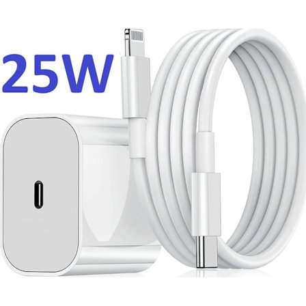 25W hurtiglader med 2m kabel 25W med Lightning-kabel_max
