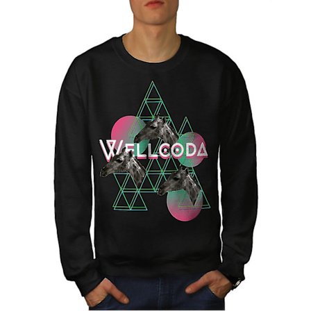 Giraffe Triangle Herr Blacksweatshirt