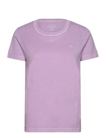 D2. Sunfaded C-Neck Ss T-Shirt Tops T-shirts & Tops Short-sleeved Purple GANT