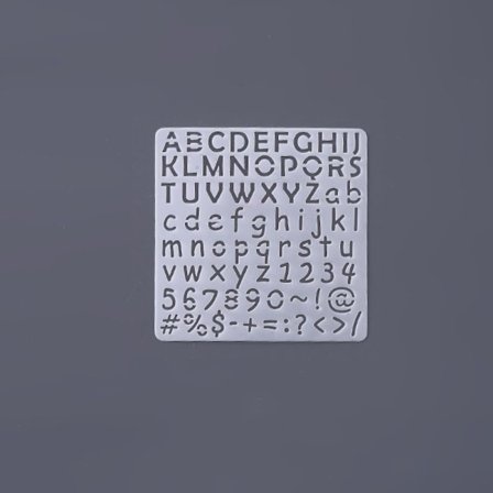 20 stk Graffiti hul skabelon Eksplosionsæske Tema ALFANUMERISK