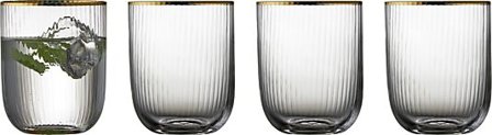 LYNGBY GLAS Tumbler Palermo Gold 35cl 4stk