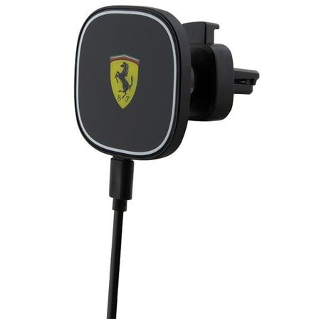 Ferrari kiva. induktio FECHMGLK 15W verkkoon musta/musta 2023 Collection MagSafe -mallisto