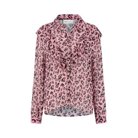 Pom Amsterdam Leopard Blouse , Roze , Dames , Maat: XL