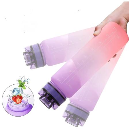 Drikkedunk 1L, med filter og tidsmarkering purple