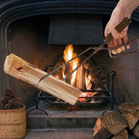 Vedovnstang, 40 cm sterke vedovnstang, peistilbehør, skåldingsbeskyttet vedovnstang