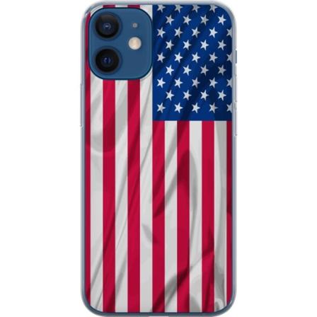 Apple iPhone 12 Gjennomsiktig deksel USA flagg