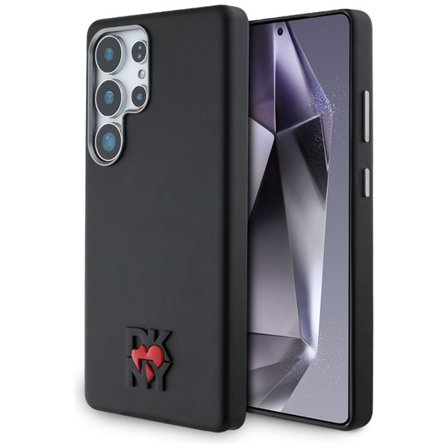 DKNY Nahka Sydän NY Kotelo Samsung Galaxy S25 Ultra - Musta