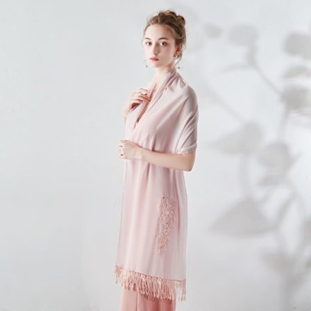 Blonde sjal Bryllup Cape PINK