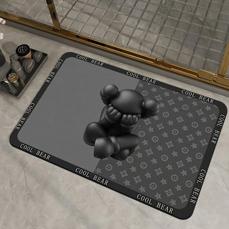 Myk diatoméjordabsorberende gulvmatte sklisikker baderomsfotmatte hurtigtørkende sklisikker matte, 24*35in, 60*90cm