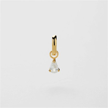 Pear Single Drop Hoop