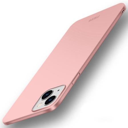 MOFI JK Bumpresistent Series-1 Shield iPhone 14 6.1 inch Slim Thin Matte Case Hard Bumpresistent Drop Resistant Back Cover med strop - Rosaguld Pink