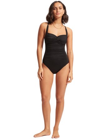 Seafolly Seafolly Collective Twist Halter One Piece - Black - 40