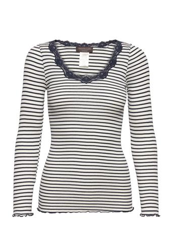 Silk T-Shirt W/ Lace Patterned Rosemunde