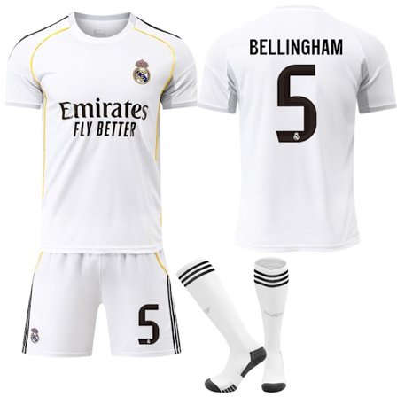 25-26 Real Madrid Koti Lasten Aikuisten Jalkapallopaita No.5 Bellingham