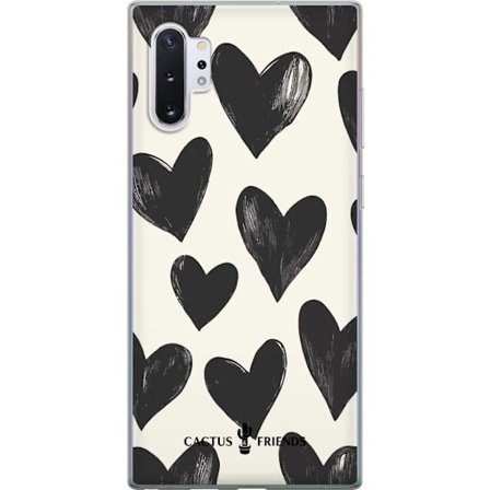 Kompatibelt Mobildeksel til Samsung Samsung Galaxy Note10+ Cactus and Friends - Bold Black Love Pattern