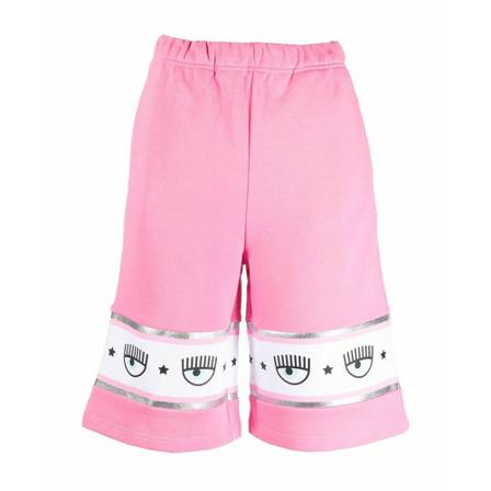 Chiara Ferragni Collection Cotton bermuda Pink, Dame Shorts, Størrelse: S