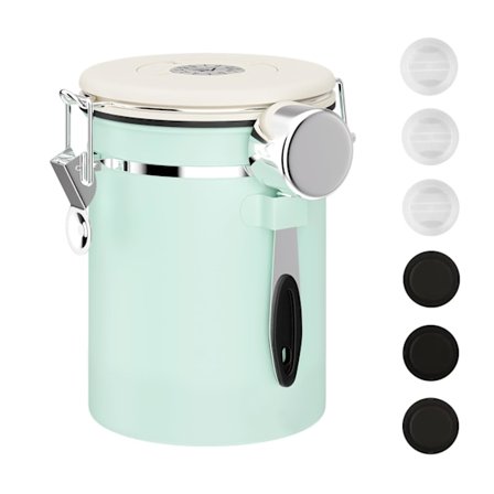 Kaffekanne i rustfritt stål med dato for matlagring 1,8L