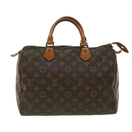Louis Vuitton Vintage, Pre-owned Speedy 30 Monogram Handbag Bruin, Dames, Maat:ONE Size,leather