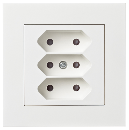 ELKO Plus Euro 3-veis stikkontakt, innfelt