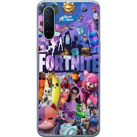 Yhteensopiva Puhelinkuori OnePlus Nord CE 5G Fortnite kollaasi Victory Royale hahmot skins aarteet värikäs Fortnite pelaamisen suunnittelu