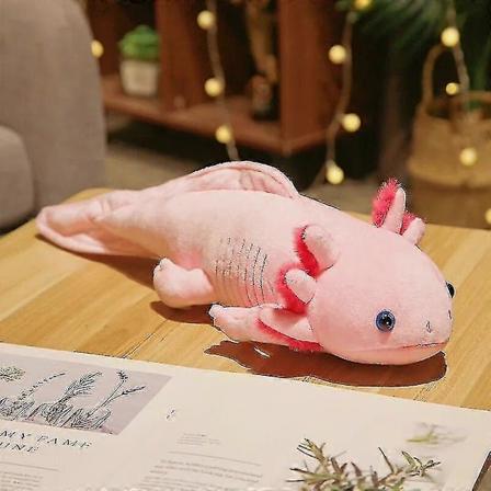 45-80cm Kawaii Fargerik Newt Plussjeleketøy Fyllt Søt Axolotl Salamander Fuzzy Plussj Fisk Beroligende Lang Pute Pute Barn Gave (FMY) pink 45cm