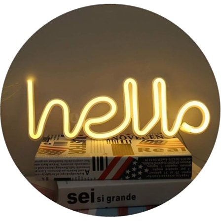 Led Hello Form Neon Bokstavsskylt Neon Bokstäver Ljus Dekorativ Konstljus Väggdekor För Babyrum Jul Bröllopsfest Tillbehör (varm Vit Hello)