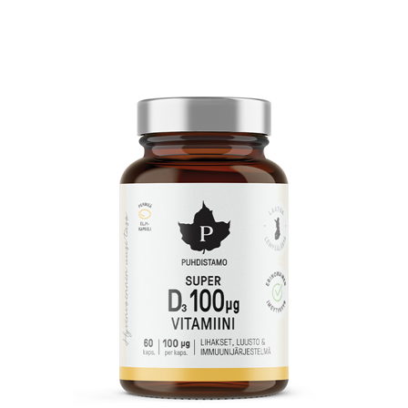 Puhdistamo Super D-Vitamin, 60 caps