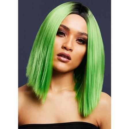 Kylie-parykk, limegrønn, 37 cm