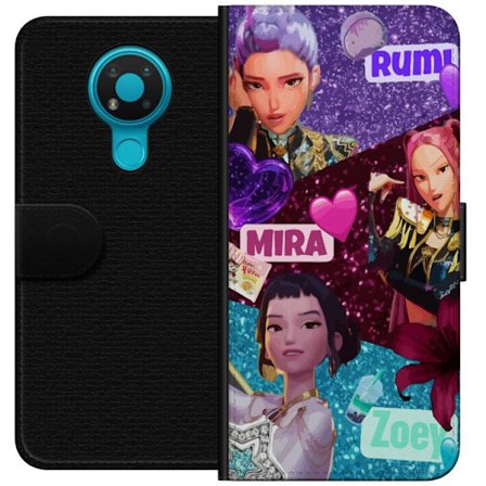 Yhteensopiva Lompakkokotelo Nokia Nokia 3.4 Borussia Dortmundin BVB 09-emblema keltainen ja musta graafinen suunnittelu jalkapallofaneille ja urheiluh